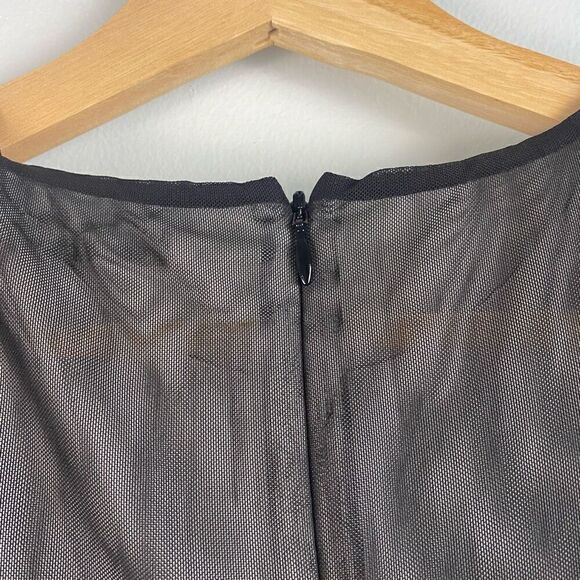 SELF-PORTRAIT DOUBLE MESH MINI DRESS WITH SIDE CUTOUT - Picture 13 of 14